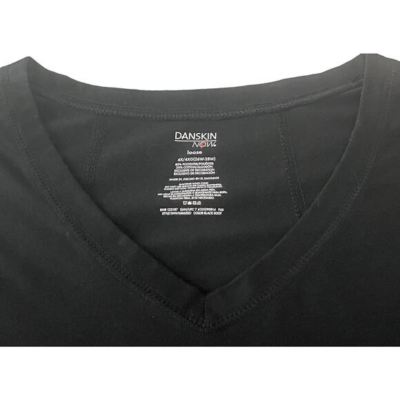 LANE BRYANT SHORT SLEEVE RUFFLED V-NECKLINE BLOUSE, 18/20, BLACK, POINTED COLLAR - Picture 9 of 10